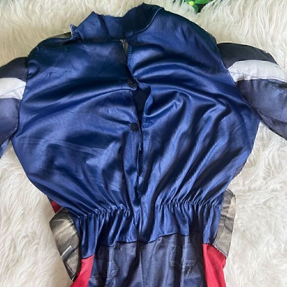 Captain America kids halloween Costume Muscle Chest Padded Jumpsuit size Small - Picture 5 of 15